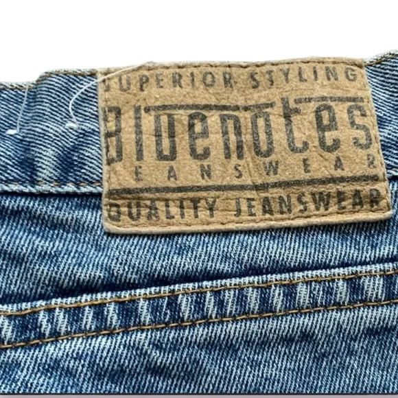 Mens Easy Fit Blue Denim Jeans - Picture 6 of 7